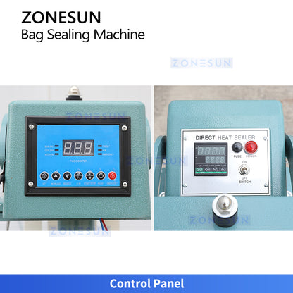Heavy Duty Sealing: ZONESUN ZS-FK200 Pneumatic Constant Direct-Heat Foil & Composite Bag Sealer