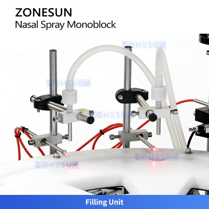 ZONESUN ZS-AFC62: Automatic Nasal Spray Filling & Capping Machine for Pharma & Medical Liquids