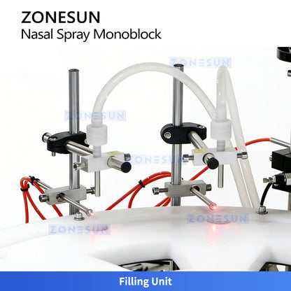 ZONESUN ZS-AFC62: Automatic Nasal Spray Filling & Capping Machine for Pharma & Medical Liquids