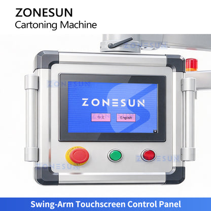 ZONESUN ZS-MSZH30L Automatic Top Load Cartoning Machine for Food Granules and Cosmetic Bottles