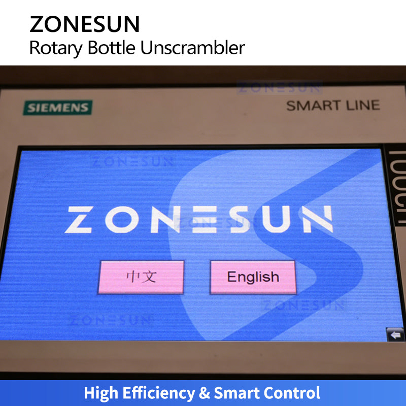 ZONESUN ZS-ULP18 Automatic Rotary PET/HDPE Plastic Bottle Unscrambler Machine