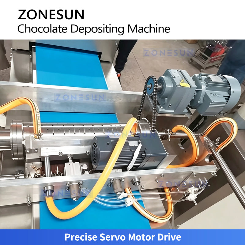 High Precision: ZONESUN ZS-DJ400 Automatic Servo Chocolate Chip & Drop Depositing Machine