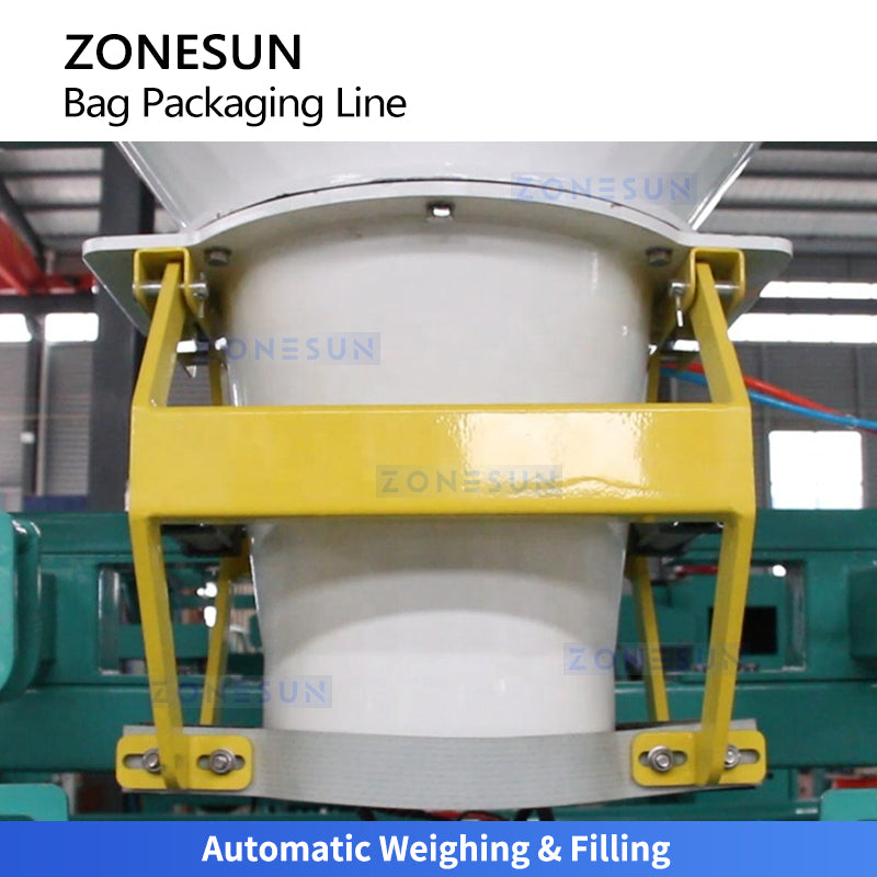 High Capacity: ZONESUN ZS-AG50 Granule Bagging Line for Fertilizer, Feed & Grain