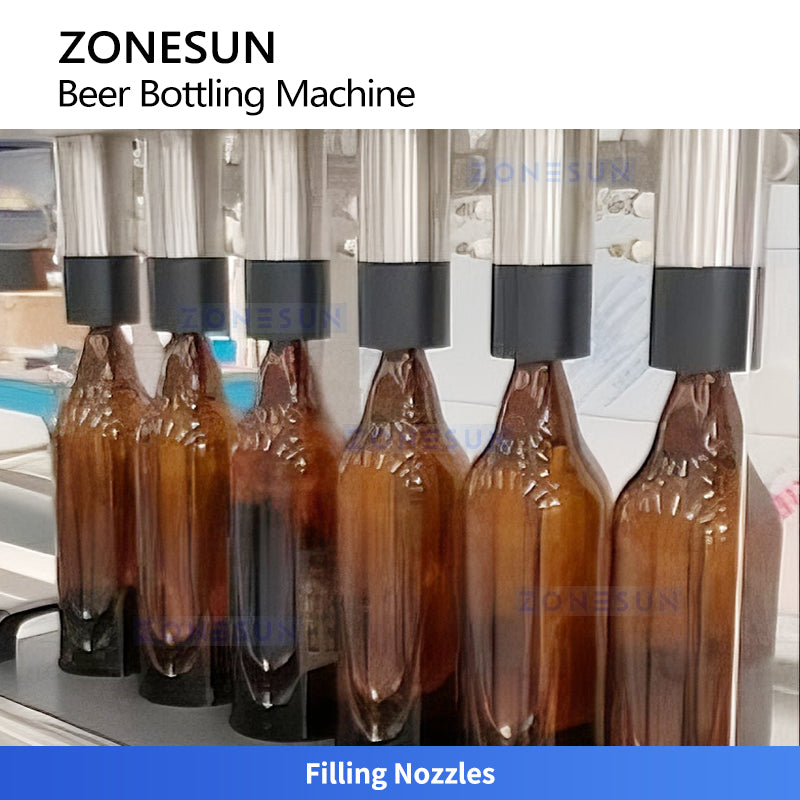 ZONESUN ZS-CFC5 Semi-Automatic Beer Bottle Filling and Capping Machine for Small Breweries