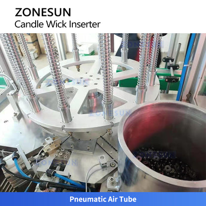 ZONESUN ZS-ACW2 Automatic Candle Wick Inserting Machine for High Efficiency Candle Manufacturing