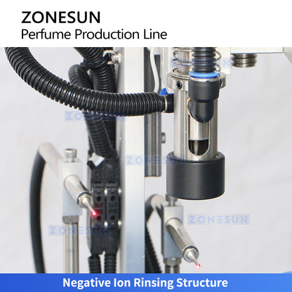 Pro Fragrance Tech: ZONESUN ZS-AFC42P Automatic Perfume Vacuum Filling & Pump Capping Monoblock Line