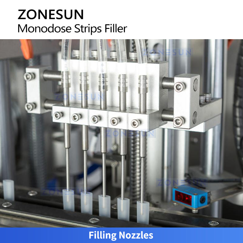 High Precision: ZONESUN ZS-FS60U Automatic Monodose Strip Filling & Ultrasonic Sealing for Serums