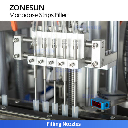 High Precision: ZONESUN ZS-FS60U Automatic Monodose Strip Filling & Ultrasonic Sealing for Serums