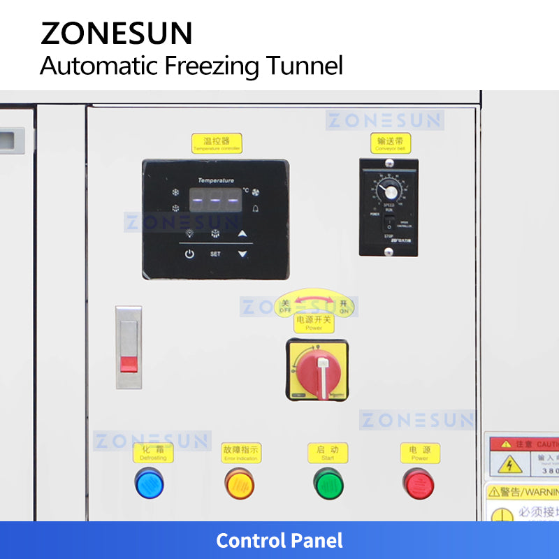 ZONESUN ZS-CTL1 Continuous Air-Cooling Freezing Tunnel for Cosmetics