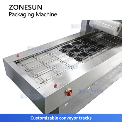 ZONESUN ZS-VSP100 Automatic Thermoforming Vacuum Packaging Machine for Meat Seafood Cheese and Ready Meals with Moisture Protection