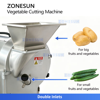 High Efficiency: ZONESUN ZS-VCM901 Multi-functional Industrial Vegetable Slicer, Dicers and Shredder