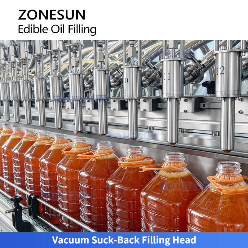 ZONESUN ZS-MPO12 Automatic Multi-Head Metering Pump Edible Oil Bottle Filling Machine