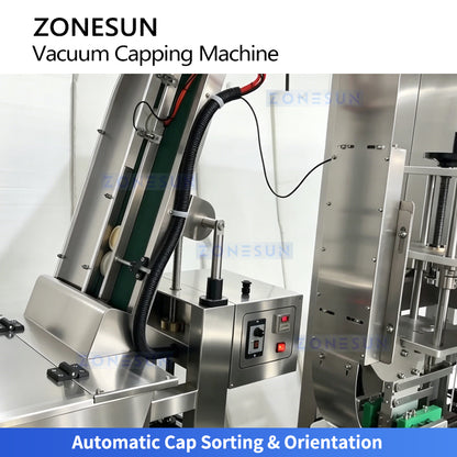 High Speed: ZONESUN ZS-AFK180 Dual-Head Tracking Vacuum Capping Machine for Glass Jars & Sauces