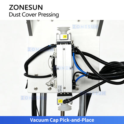 ZONESUN ZS-VTYG03 Automatic Dust Cover Pressing and Capping Machine for Large Bottles