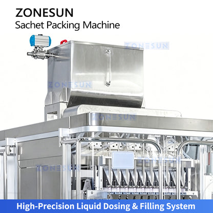 High Output: ZONESUN ZS-520BY Multi-Lane Stick Liquid Packing Machine for Ice Pops, Jelly & Honey