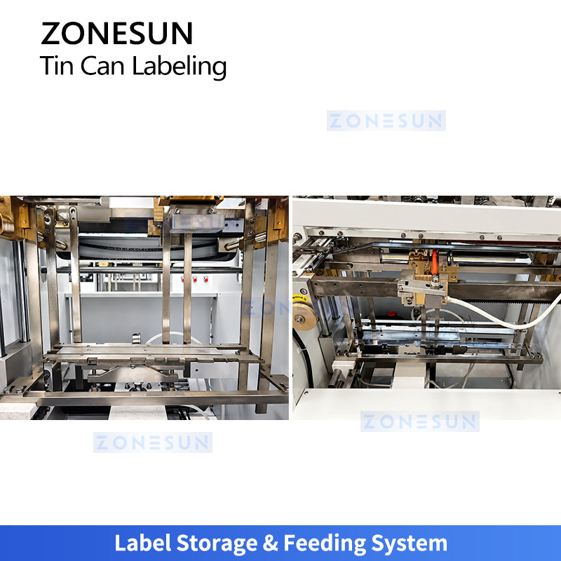 ZONESUN ZS-JTB80 High-Speed Automatic Horizontal Tin Can Wrap-Around Labeling Machine