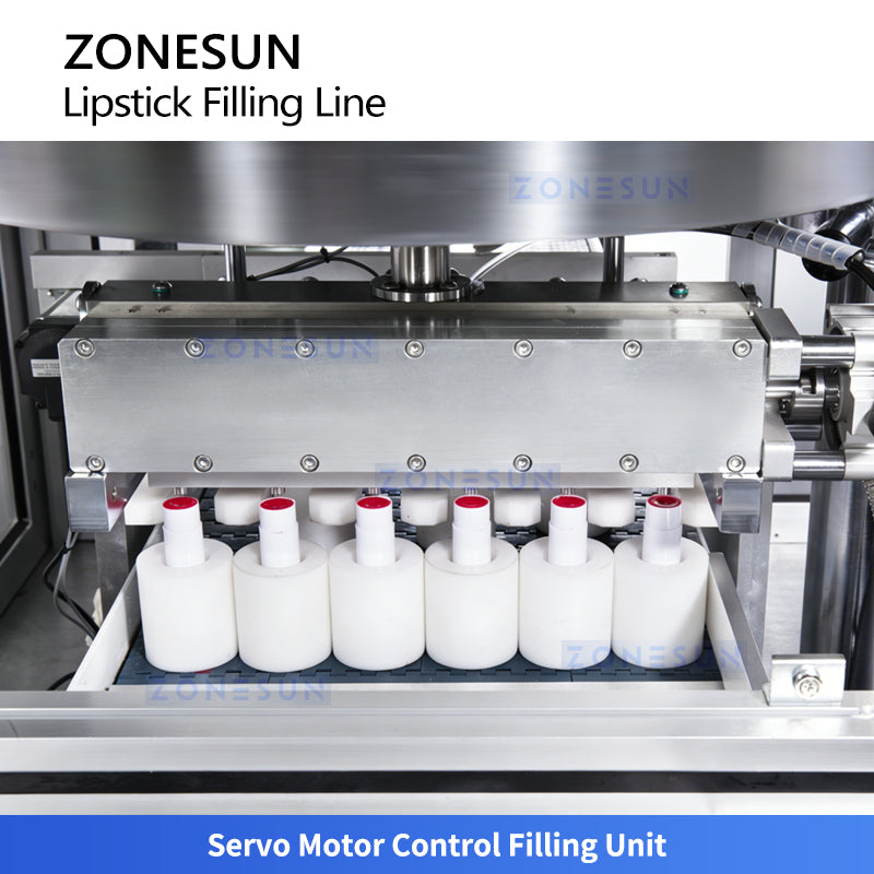 ZONESUN ZS-AFC6S Automatic Lipstick and Lip Balm Filling Line for Cosmetic Production