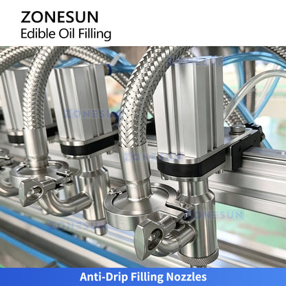 ZONESUN ZS-EVF03 Automatic 14 Head Servo Magnetic Pump Edible Cooking Oil Filling Machine