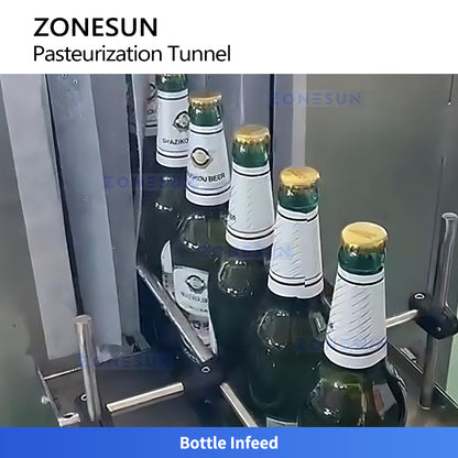ZONESUN ZS-PM2 Tunnel Pasteurizer Machine for Bottled and Canned Beverage Sterilization