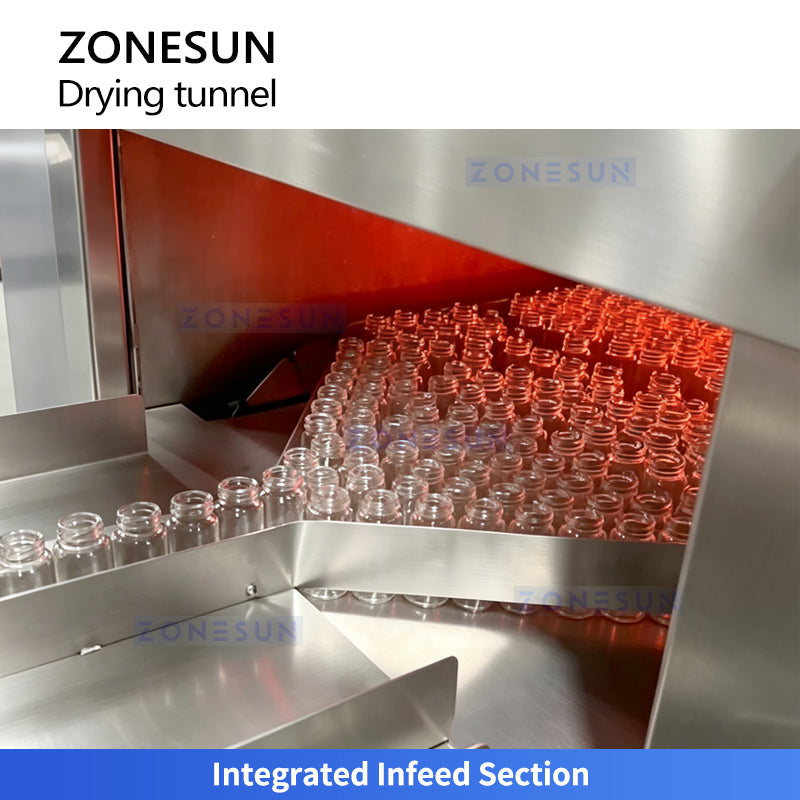 ZONESUN ZS-UVS3 4.5M Hot Air Circulation Bottle Drying Tunnel Oven