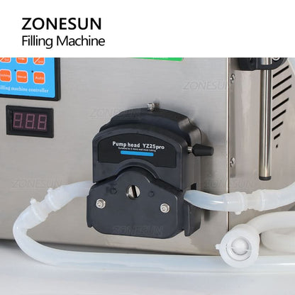 ZONESUN ZS-YTPP2W Semi-automatic 2 Nozzles Peristaltic Pump Liquid Filling Machine