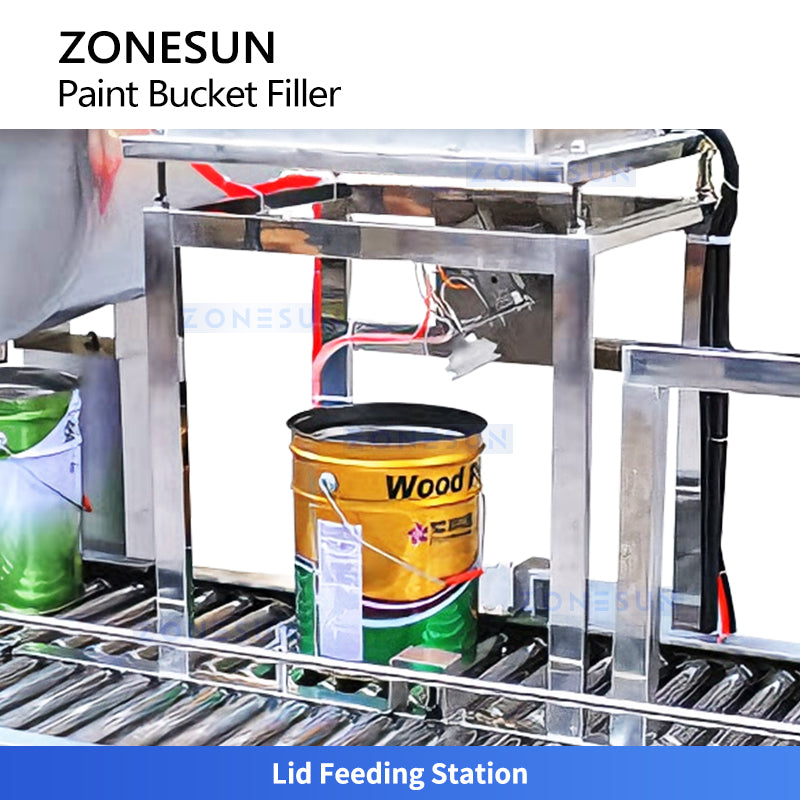 ZONESUN ZS-GTW3D Automatic Filling and Capping Machine for Paint Buckets and Liquid Containers