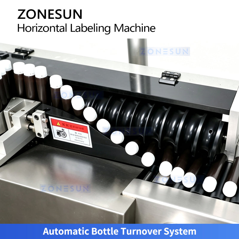 ZONESUN ZS-TB125D Automatic Horizontal Bottle Labeling Machine with Turnover and Coding System