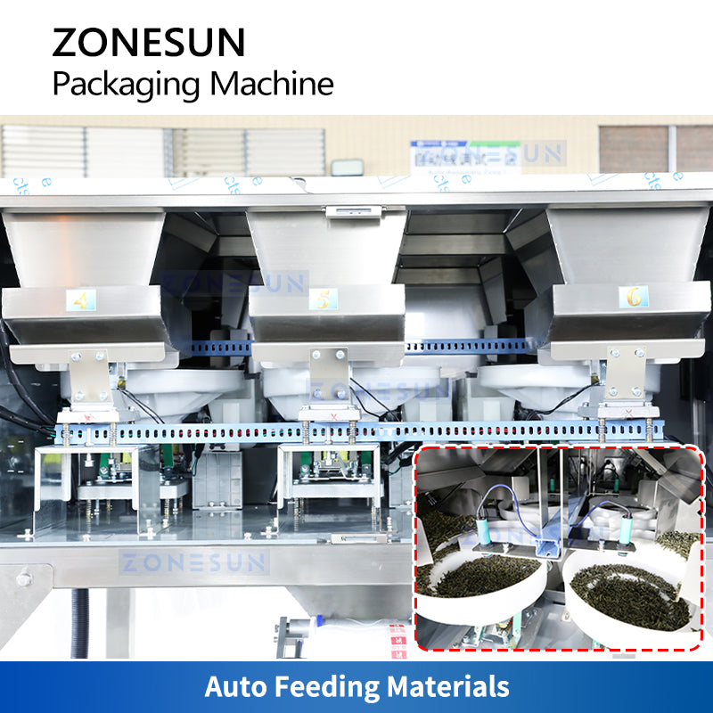 ZONESUN ZS-SJB90 VFFS Pyramid Tea Bag Making Machine Herbs Flower Vertical