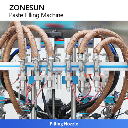 ZONESUN ZS-YT6T-6PXH Servo Piston Filling Machine for Jam Sauce Cream and Viscous Food Products