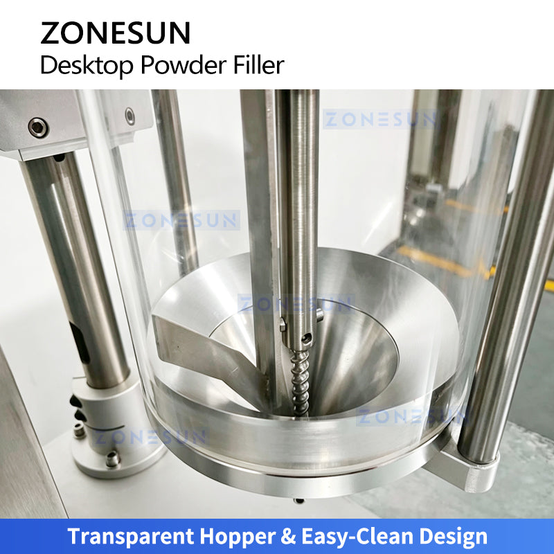 ZONESUN ZS-FM100H Desktop Powder Filling Machine for Milk, Coffee & Pharma Powder