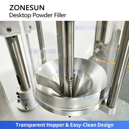 ZONESUN ZS-FM100H Desktop Powder Filling Machine for Milk, Coffee & Pharma Powder