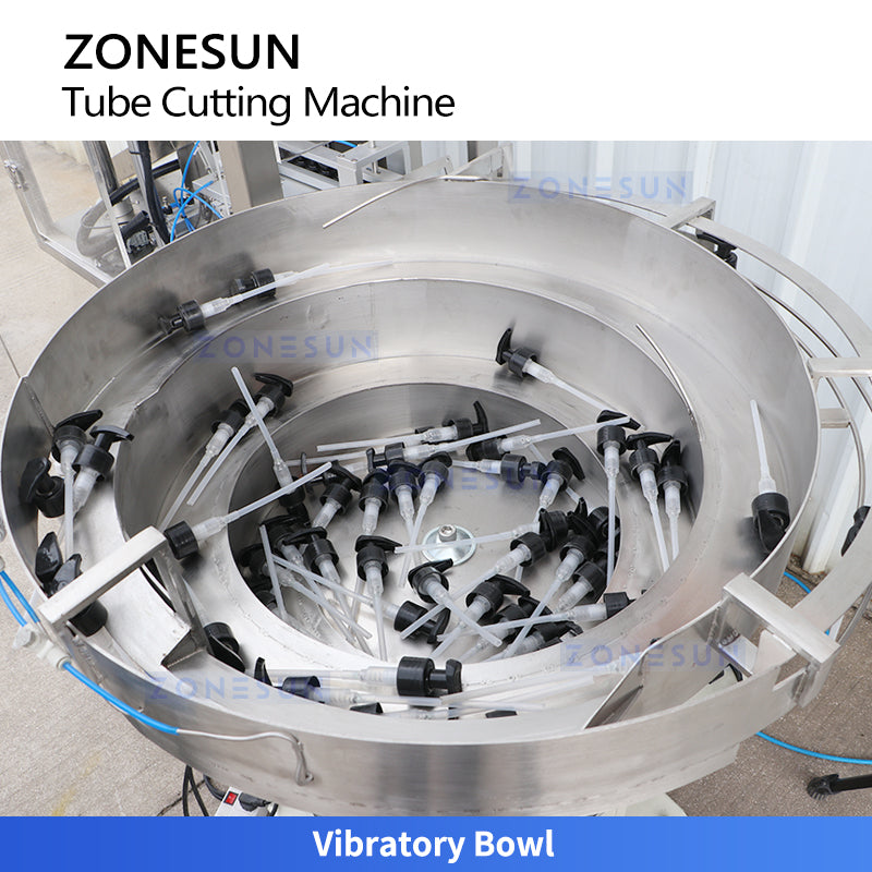 Smart Trimming: ZONESUN ZS-JG25 Automatic V-Cut Tube Cutting Machine for Spray & Lotion Pumps