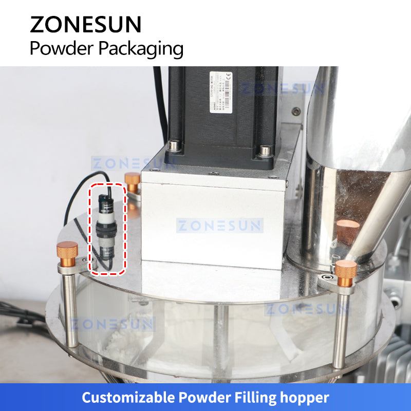 ZONESUN ZS-AFS09 Automatic Powder Filling and Sealing Machine for Premade Pouches with Vacuum Dust Collector for Clean Packaging