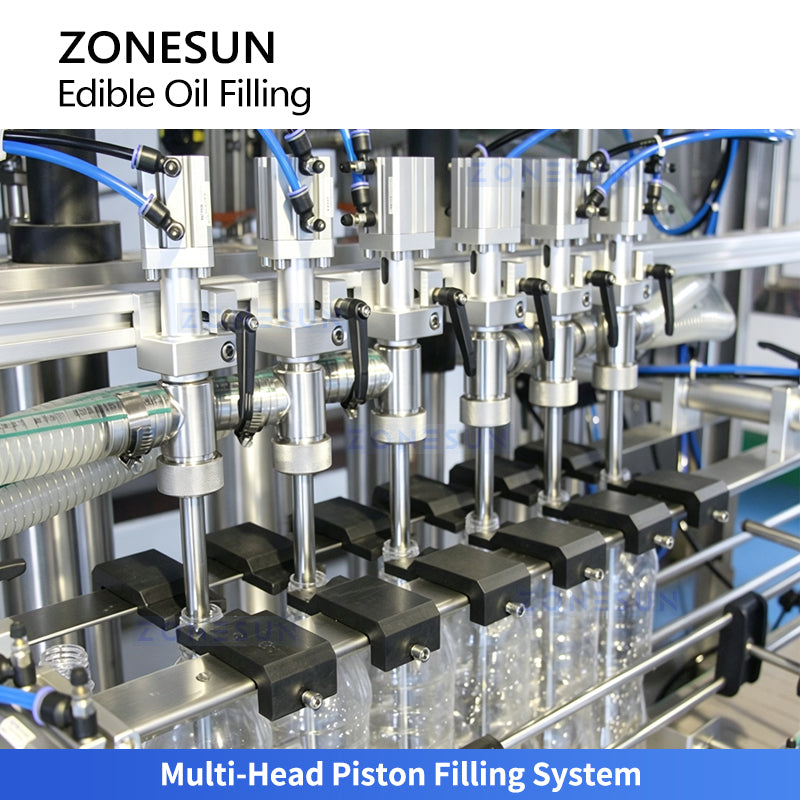 ZONESUN ZS-EVF01 Automatic Multi-Head Piston Edible Oil Filling Machine