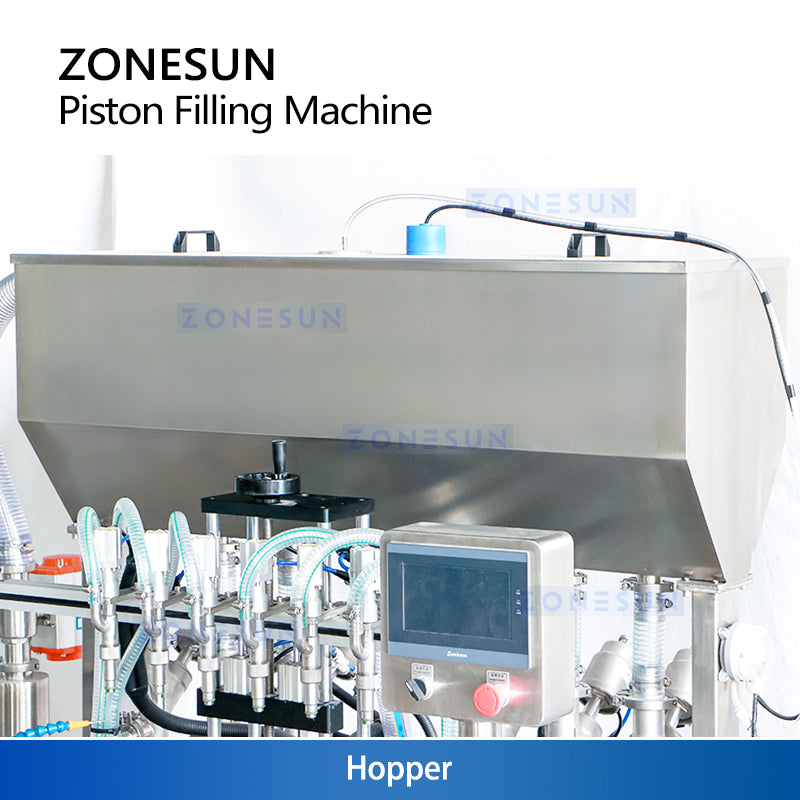 ZONESUN ZS-YT6T-6PX 6 Nozzles Servo Motor Paste Filling Machine With Feeding Pump