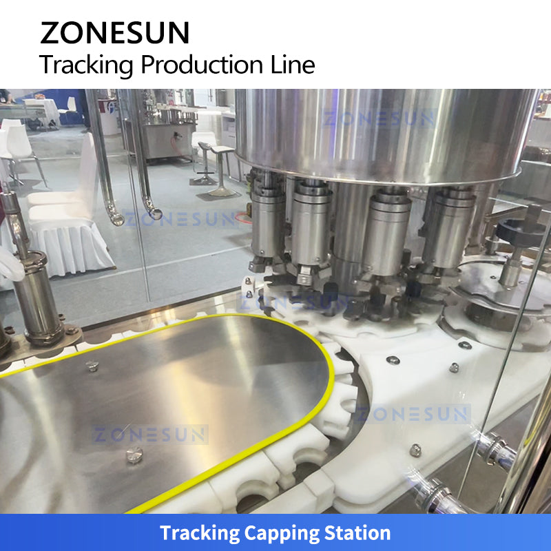 ZONESUN ZS-VTXG50: 7800BPH High-Speed Servo Tracking Liquid Filling & Capping Machine