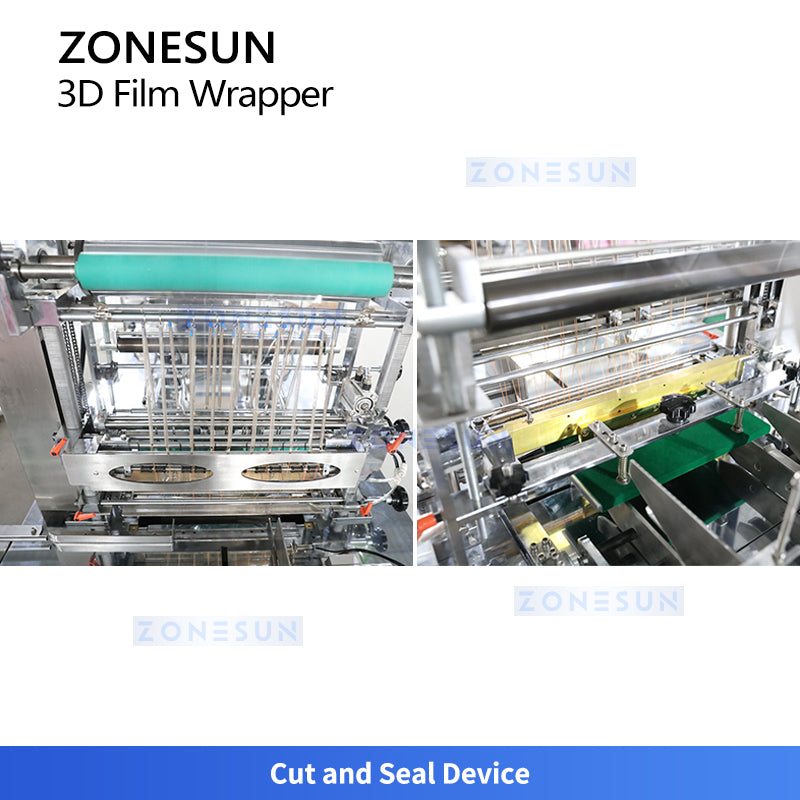ZONESUN ZS-TD400 High-Speed Cellophane Wrapping Machine for Cosmetic, Pharmaceutical, and Gift Boxes