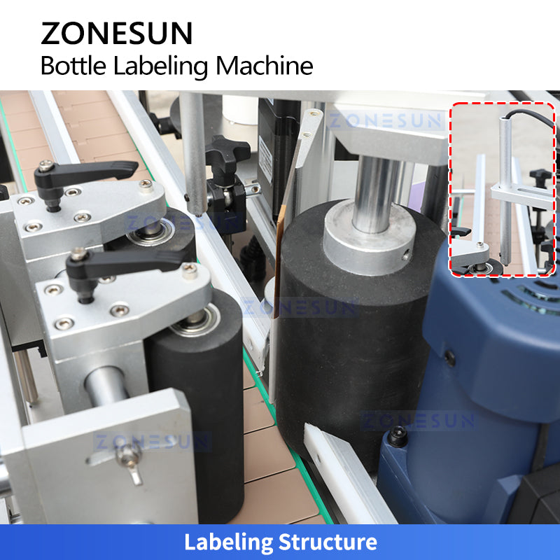 ZONESUN ZS-TB500 Double Side Round Bottle Positioning and Labeling Machine