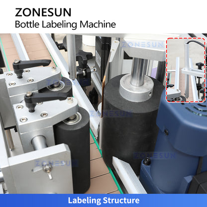 ZONESUN ZS-TB500 Double Side Round Bottle Positioning and Labeling Machine