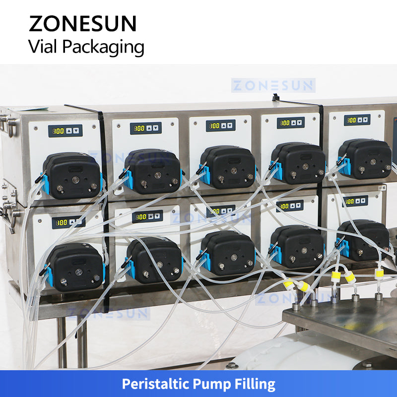 ZONESUN ZS-AFY1 Automatic Vial Packaging Machine with Peristaltic Pump Filling and Stopper Inserting