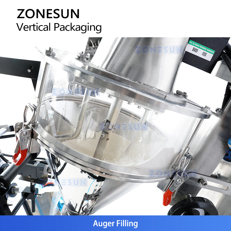ZONESUN ZS-FS120Q Vertical Powder Packing Machine|Automatic Sachet Auger Filler and Sealer