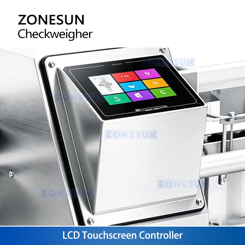 ZONESUN ZS-MD910K Automatic LCD Metal Detector Checkweigher Machine with Reject System