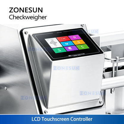 ZONESUN ZS-MD910K Automatic LCD Metal Detector Checkweigher Machine with Reject System