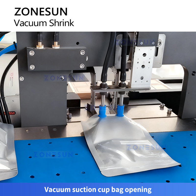ZONESUN ZS-VPM20 Fully Automatic Vacuum Shrink Packaging Machine for Preformed Bags and Pouches