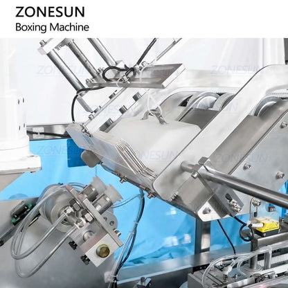 ZONESUN ZS-MSZH50N Automatic Cartoning Machine with Leaflet Insertion Box For Lip Gloss Essential Oil Bottle