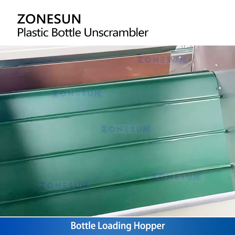 ZONESUN ZS-LP250S: Robotic Plastic Bottle Unscrambler for Irregular, Square & Flat Bottles