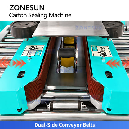 ZONESUN ZS-TFX5050 Automatic Carton Sealing and 360° Orbital Tape Wrapping Machine