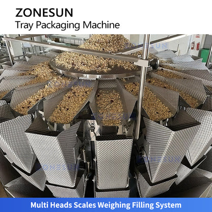ZONESUN ZS-GWF7 Automatic Weighing, Filling, and Sealing Machine for Plastic Containers