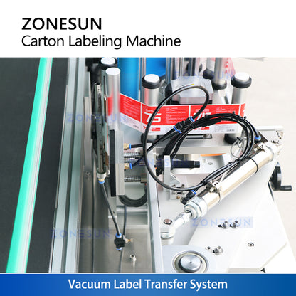 ZONESUN ZS-TB300T Automatic Self-Adhesive Carton Side Corner Labeling Machine
