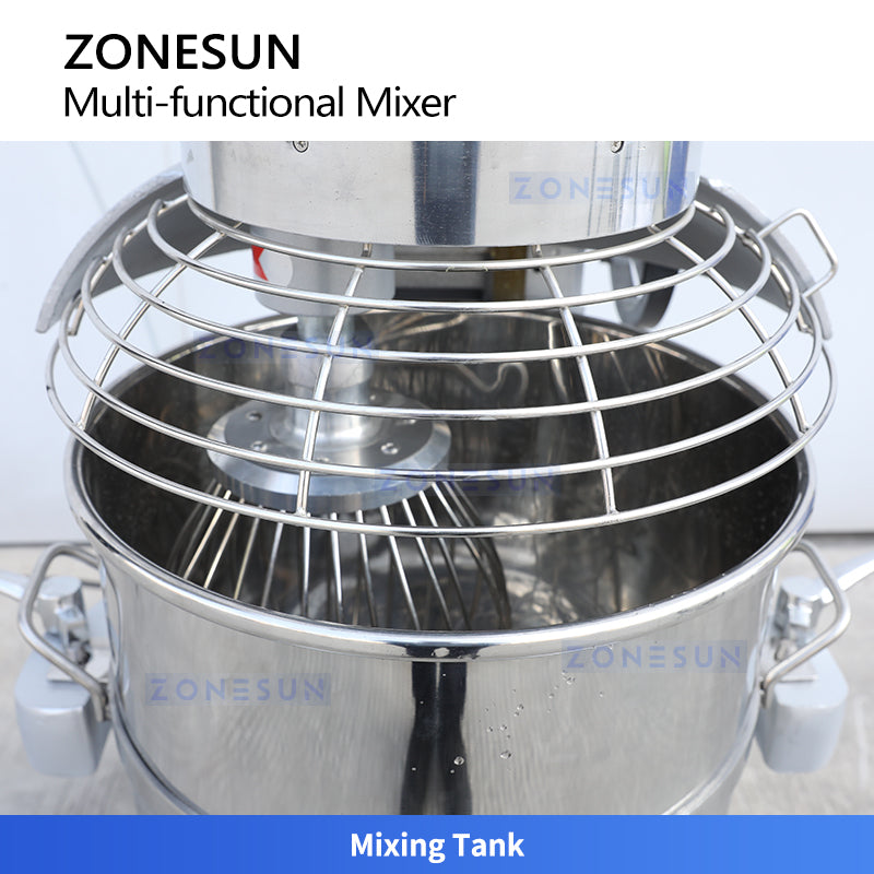 ZONESUN ZS-BM60: Commercial Multifunctional Food Mixer for Dough Kneading, Whipping and Blending